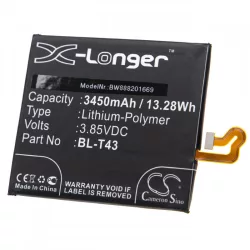   LG G8S ThinQ, BL-T43, 3450mAh utángyártott akkumulátor - VHBW