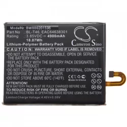  LG V60 ThinQ, BL-T46 4900mAh utángyártott akkumulátor - VHBW