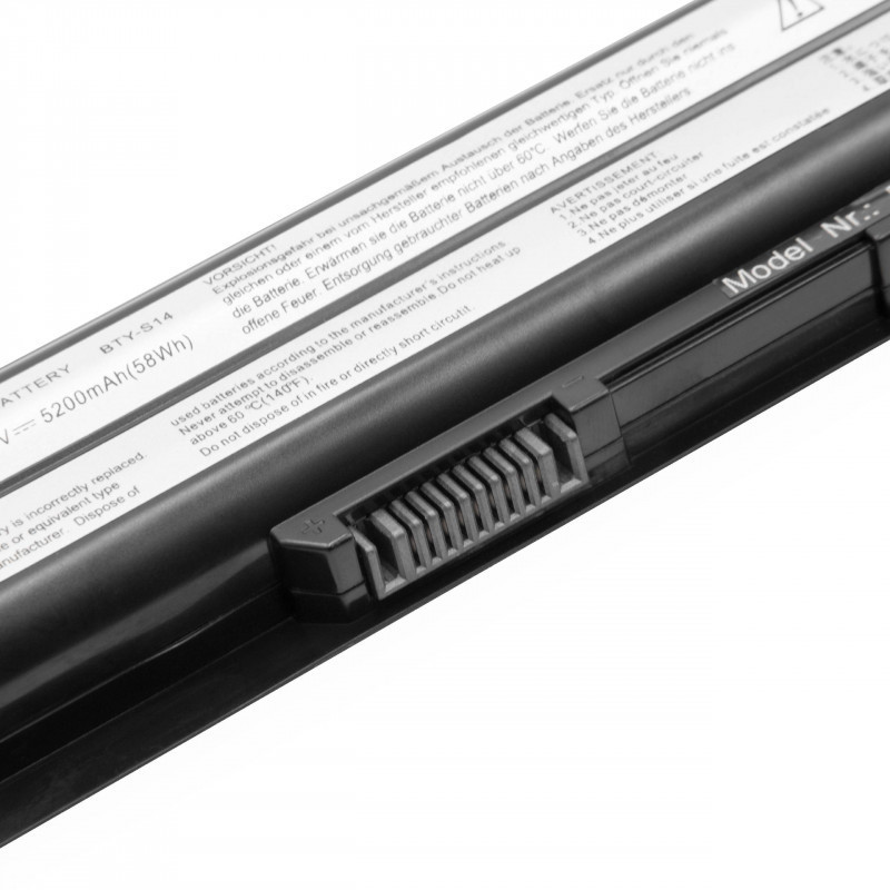Medion BTY-S14 fekete 11.1V 5200mAh utángyártott akkumulátor