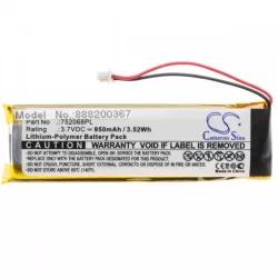  Midland BTX1 752068PL 950mAh utángyártott akkumulátor - VHBW