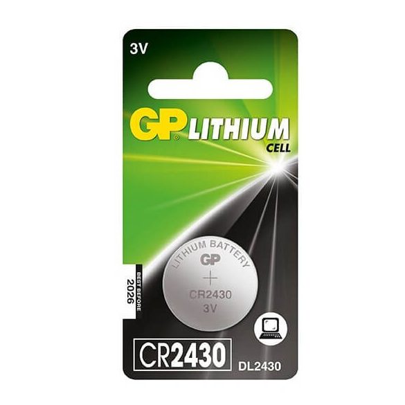 GP CR 2430 3V lítium gombelem