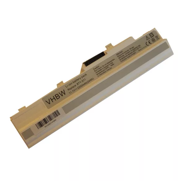 MSI U100 fehér 2200mAh utángyártott akkumulátor - VHBW