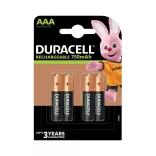 Duracell AAA 750mAh NiMH akku 4db/csomag (ár/csomag)