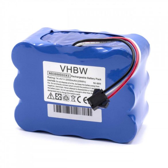 i-ROVA XR210 XR510 KV8 14.4V NI-MH 2000mAh utángyártott porszívó akkumulátor