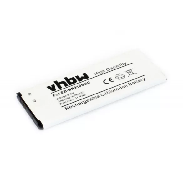 Samsung Galaxy Note 4 3000mAh utángyártott akkumulátor - VHBW