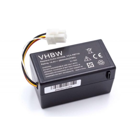 Samsung Navibot DJ43-00006B 14.4V 2600mAh Li-ion utángyártott porszívó akkumulátor