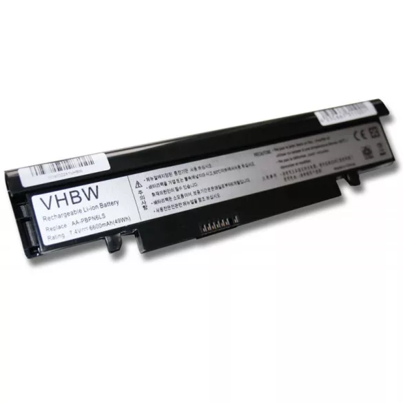 Samsung NC210 fekete 6600mAh utángyártott akkumulátor - VHBW