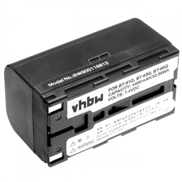 Topcon, BT-61Q, BT-65Q, BT-66Q 4400mAh utángyártott akkumulátor - VHBW