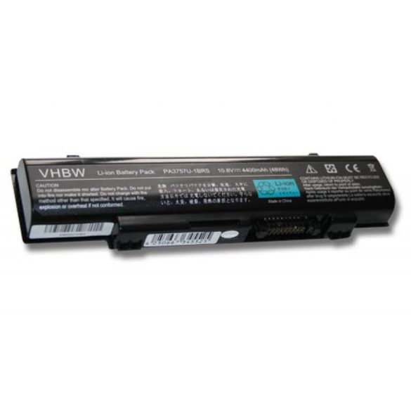 Toshiba Qosmio T750 4400mAh utángyártott akkumulátor