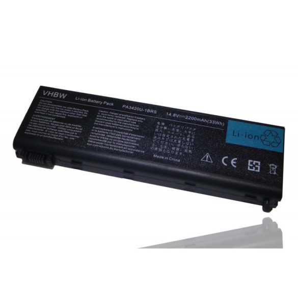 Toshiba Satellite L10 L20 L100 14.4V 2200mAh utángyártott akkumulátor