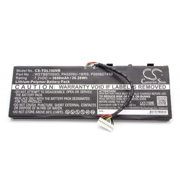 Toshiba Satellite L10T L15W 3650mah utángyártott akkumulátor