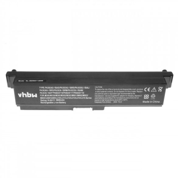 Toshiba Satellite M300 6600mAh utángyártott akkumulátor