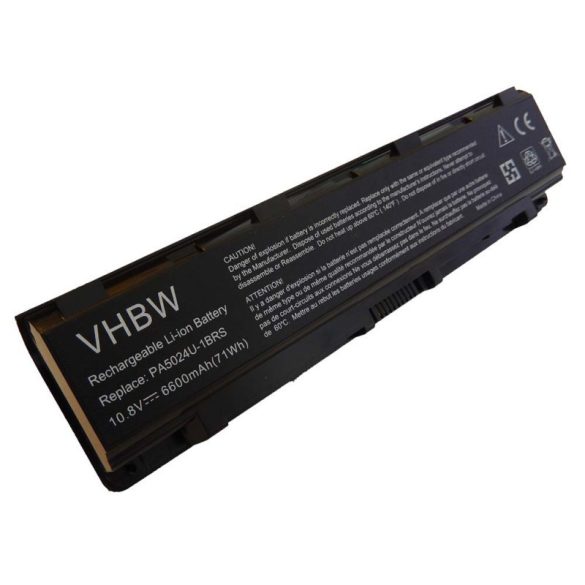 Toshiba PA5023U 6600mAh utángyártott akkumulátor