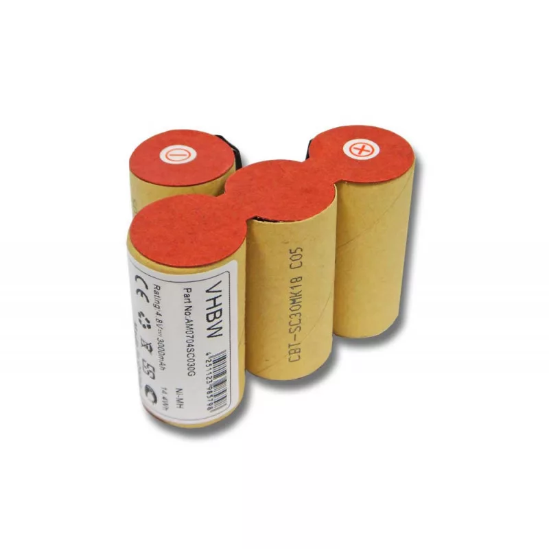 Vileda AS-193E9A 4.8V NI-MH 3000mAh utángyártott porszívó akkumulátor