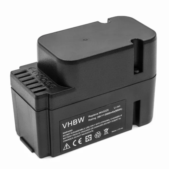 Worx WA3225 WA3565 28V 2000mAH Li-ion utángyártott akkumulátor - VHBW