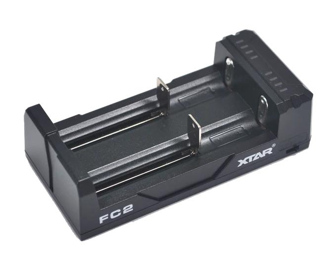 XTAR FC2 akkutöltő NiMh/ LiIon 5V 2A 10440 - 26650 AAAA - C