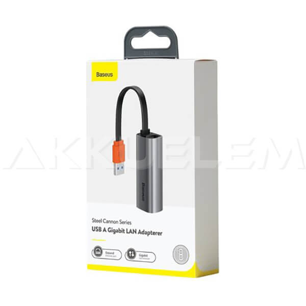 Baseus USB 3.0 Network Adapter - LAN RJ45 Gigabit Steel Cannon CAHUB-AD0G