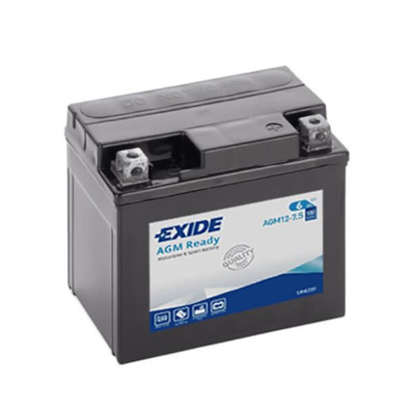 Exide 12V 8Ah AGM 12-7.5 120A motorkerékpár akkumulátor (YTX9-BS helyett) BAL+ Gyz