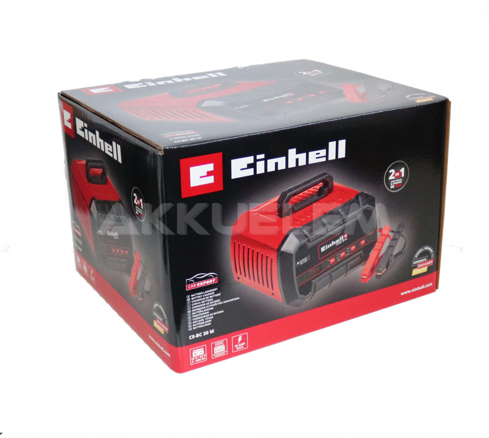 Autó akkumulátor töltő Einhell 12V/24V 30A CE-BC 30M - beépített indításrásegítő
