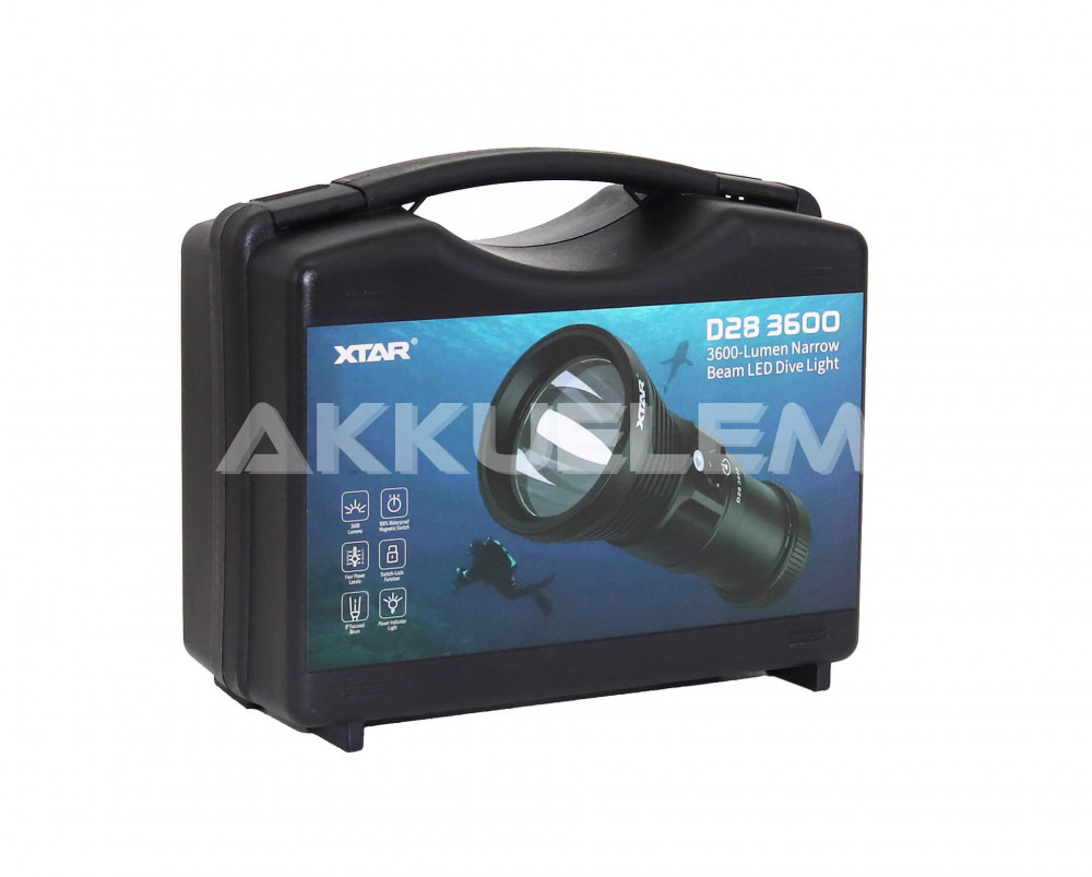 XTAR D28 3600lum búvárlámpa szett