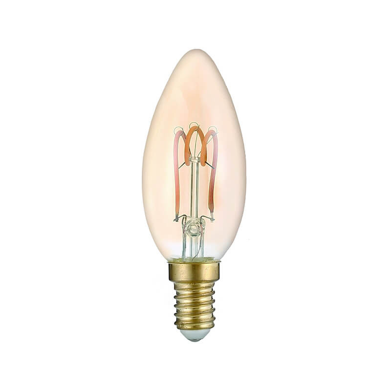   Avide Dekor Soft Filament gyertya E14 3W 180lm vízszintes spirál LED-izzó