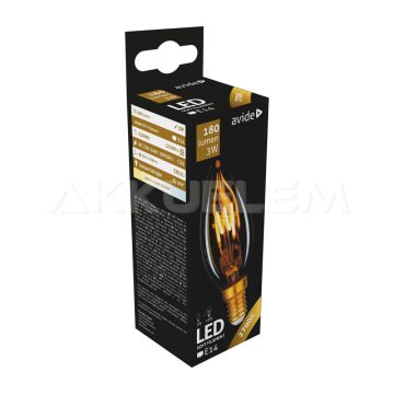   Avide Dekor Soft Filament gyertya E14 3W 180lm vízszintes spirál LED-izzó