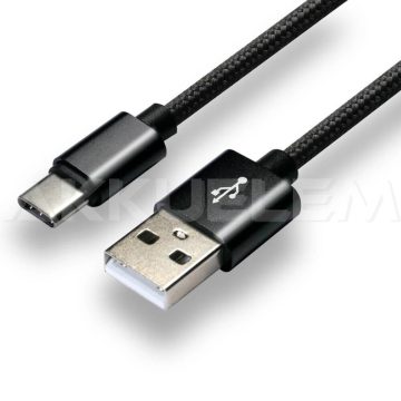 everActive USB- USB-C Type-C kábel 3A 2m FEKETE