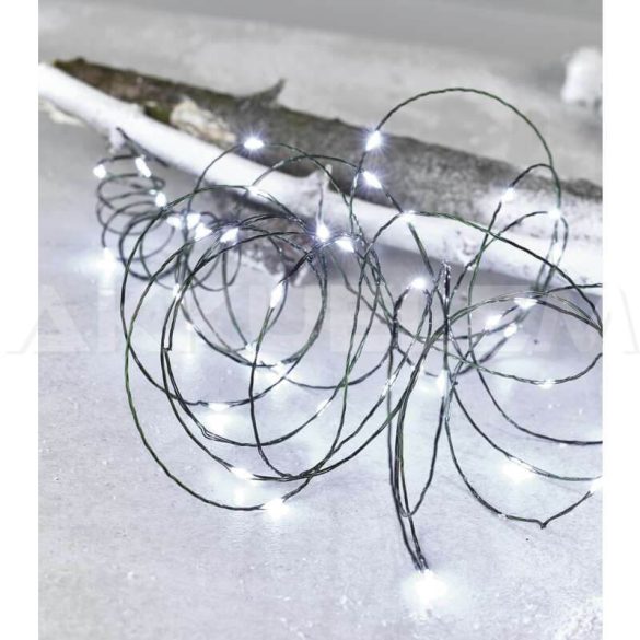 Karácsonyi fényfüzér NANO fehér 40 LED 4+5m IP44 230V kül- és beltéri