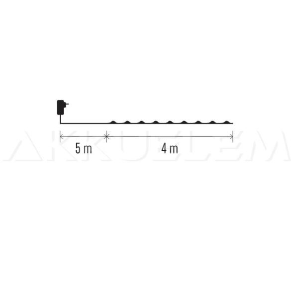 Karácsonyi fényfüzér NANO fehér 40 LED 4+5m IP44 230V kül- és beltéri