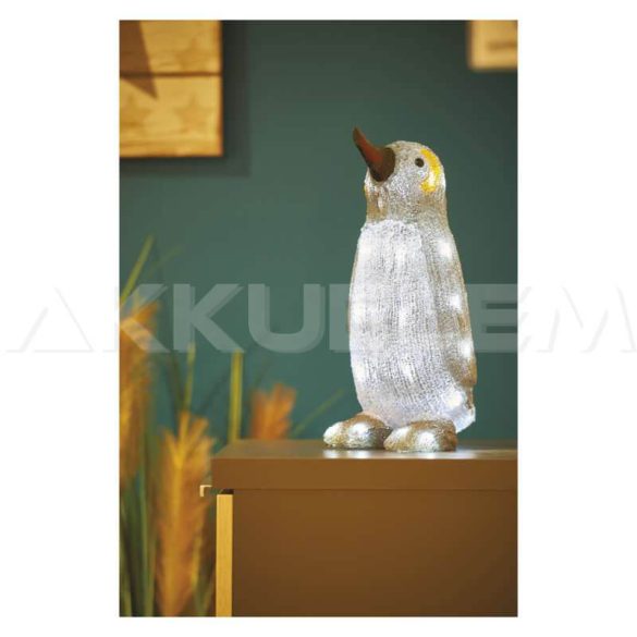 Karácsonyi pingvin PENGUIN 30 LED 20x35cm IP44 időzítővel 230V kül- és beltéri