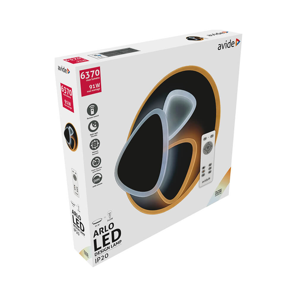 Avide DESIGN lámpa mennyezeti ARLO 91W Távirányítóval