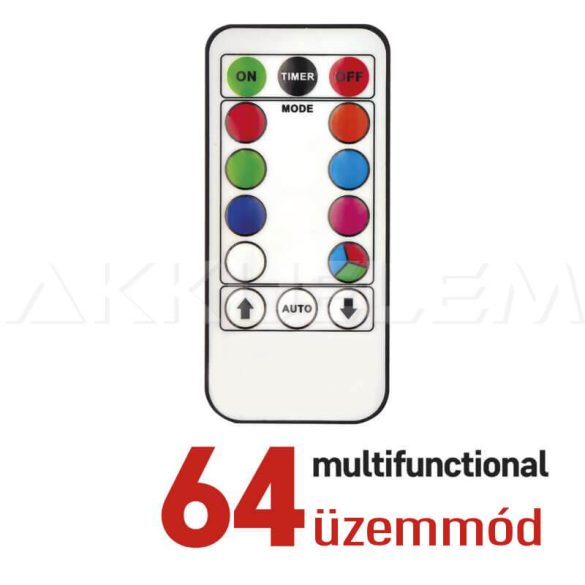 Karácsonyi fényfüzér 96LED 8m színes IP44 távirány D5AA01