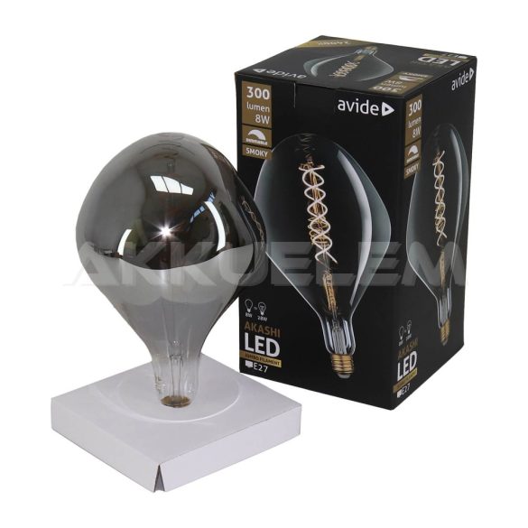 Avide Jumbo Filament E27 LED 8W Akashi 160*270mm Smoky 2400K dimm