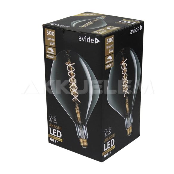 Avide Jumbo Filament E27 LED 8W Akashi 160*270mm Smoky 2400K dimm