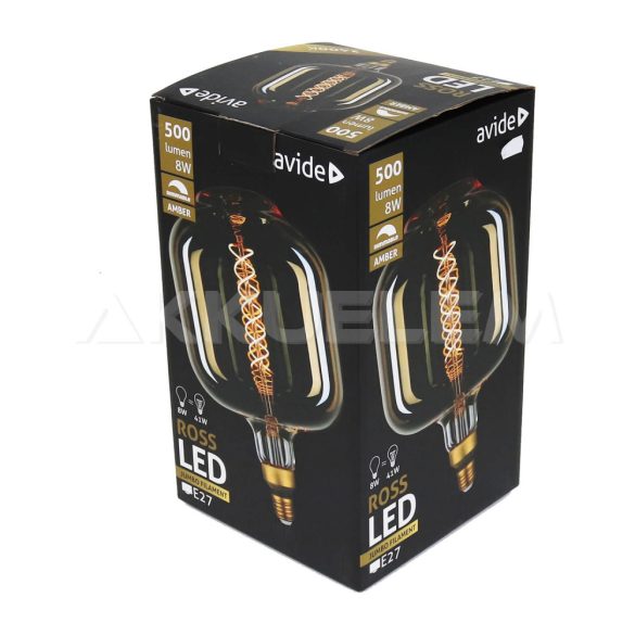 Avide Jumbo Filament E27 LED 8W Ross 180*295mm Amber 2400K dimm