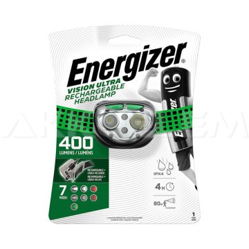 Energizer fejlámpa Vision Ultra 400lum tölthető