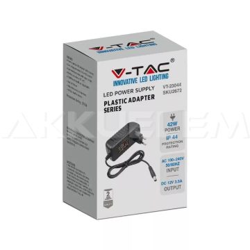 V-TAC adapter SKU2672 12V 3.5A IP44