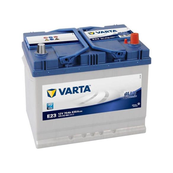 VARTA 12V 70Ah 630A E23 Blue Dynamic akku autó akkumulátor 570412 JOBB+