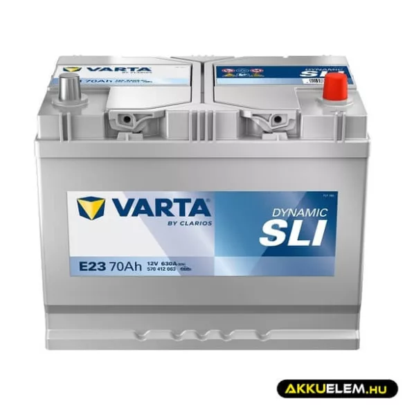 VARTA 12V 70Ah 630A E23 Dynamic akku autó akkumulátor 570412 JOBB+
