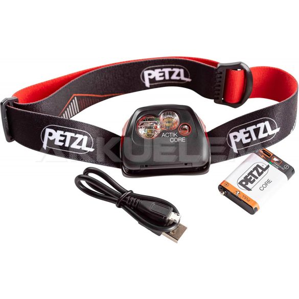 Petzl ACTIK CORE 600lm piros fejlámpa E065AA03