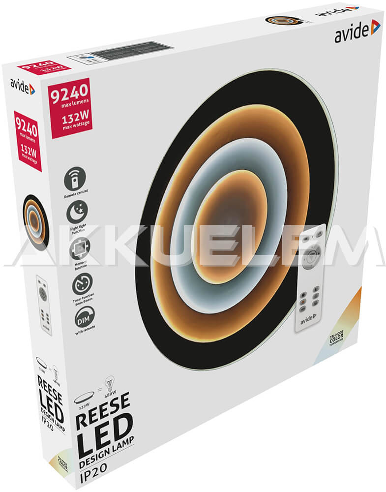 Avide Design REESE mennyezeti lámpa 132W RF távirányítóval