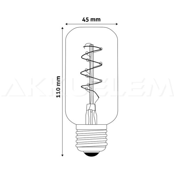 Avide Dekor Soft Filament E27 T45 3W EW 2700K nosztalgia izzó