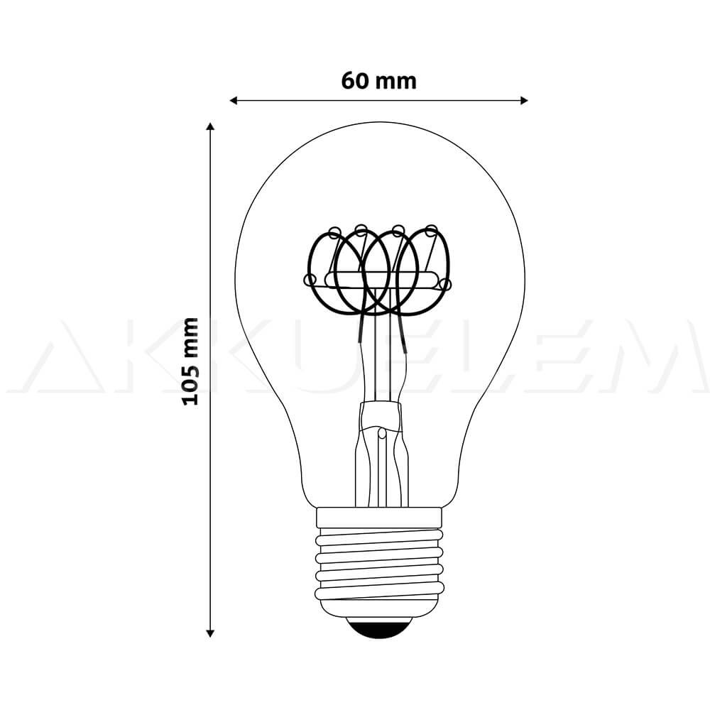 Avide Dekor Soft Filament Globe 5W E27 360° eW 2700K nosztalgia izzó