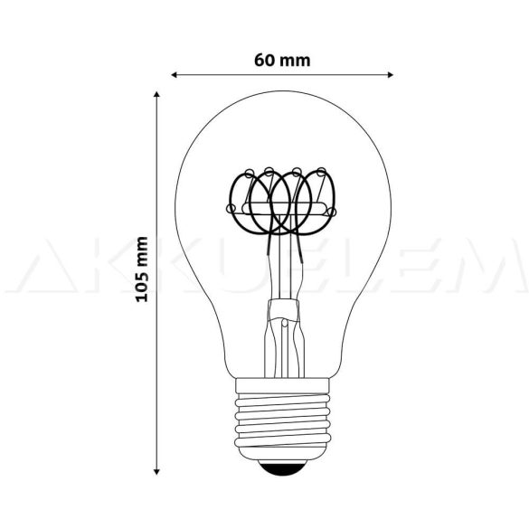 Avide Dekor Soft Filament Globe 5W E27 360° eW 2700K nosztalgia izzó