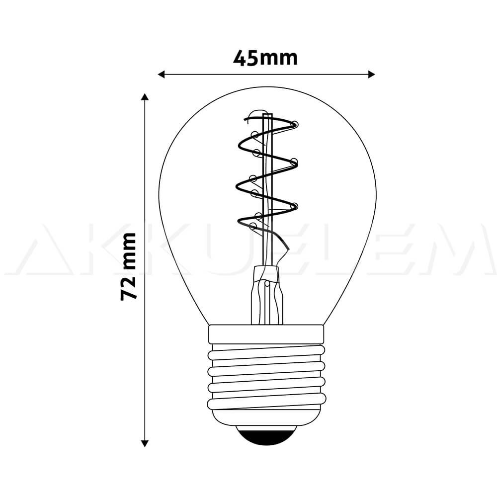 Avide Dekor Soft Filament MINI Globe 3W E27 360° eW 2700K nosztalgia izzó