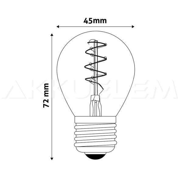 Avide Dekor Soft Filament MINI Globe 3W E27 360° eW 2700K nosztalgia izzó