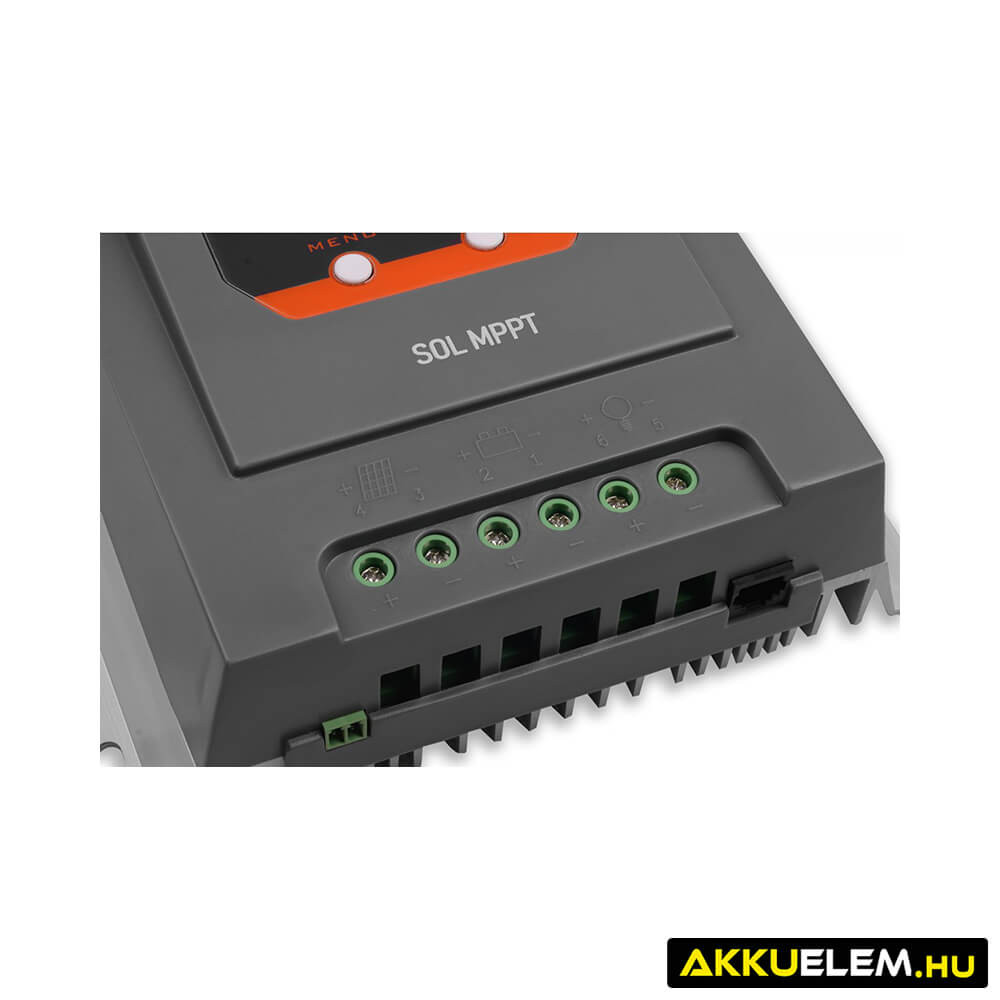 Napelem Töltésvezérlő 12V/24V 30A MPPT  SOLAR Bluetooth