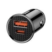   Baseus autós töltő CCALL-YS01 QC4.0 USB-C PD 3.0 30W Fast 12/24V DC