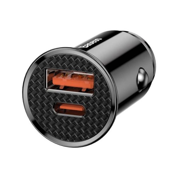 Baseus autós töltő CCALL-YS01 QC4.0 USB-C PD 3.0 30W Fast 12/24V DC