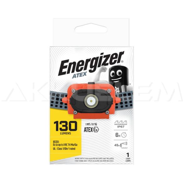 Energizer fejlámpa ATEX munkavédelmi 130lm